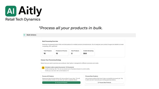Aitly ‑ Complete Product SEO screenshot
