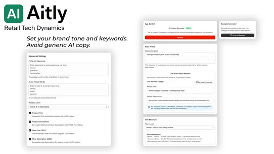 Aitly ‑ Complete Product SEO screenshot