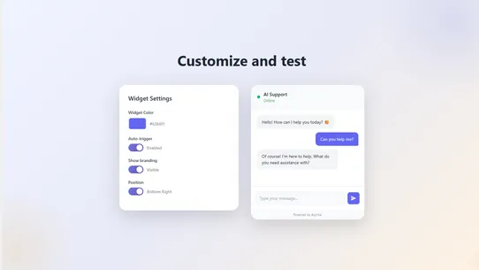 Asyntai ‑ AI chatbot screenshot