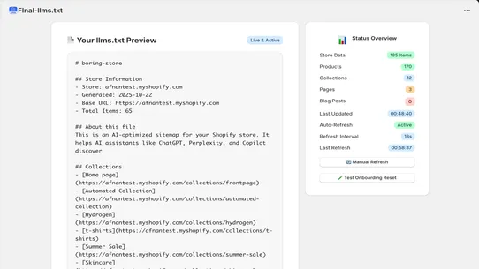 F: LLMS.txt screenshot