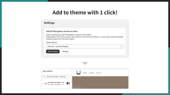 UR: Mobile Navigation｜Menu Bar screenshot