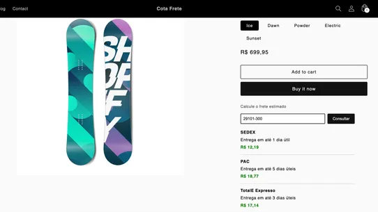 Cota Frete screenshot