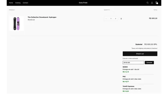 Cota Frete screenshot
