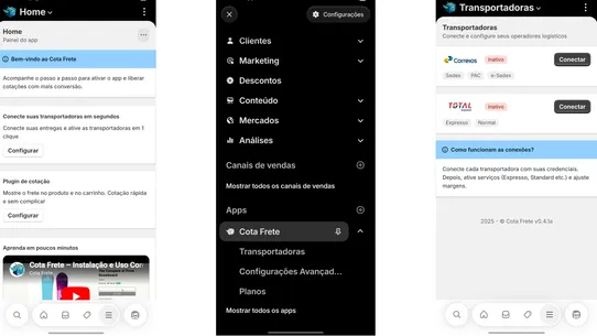 Cota Frete screenshot