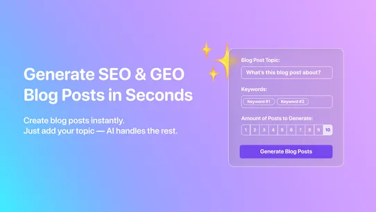 10x AI Blog Generator | GEO screenshot