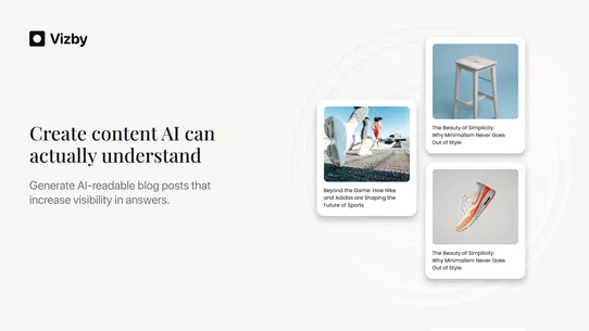 Vizby – Found by AI | AI SEO screenshot
