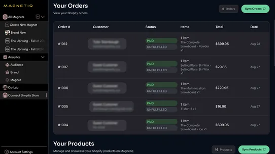 MAGNETIQ Integration screenshot