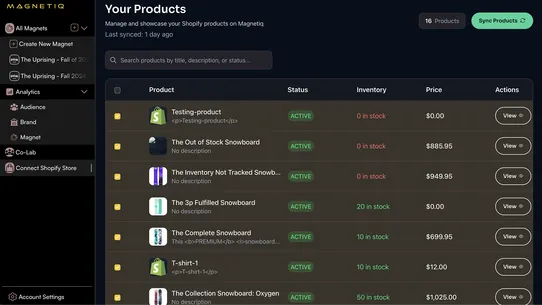 MAGNETIQ Integration screenshot