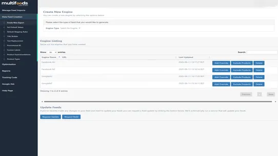Multifeeds Feed Builder screenshot