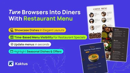 K: Restaurant Menu screenshot