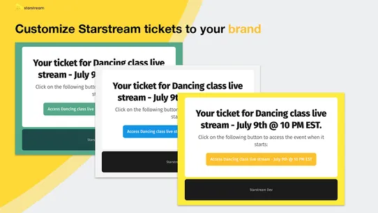 Starstream: Tickets &amp; Webinar screenshot