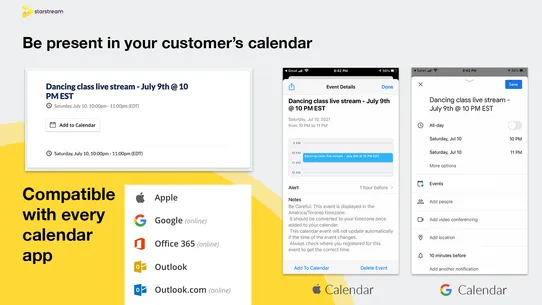 Starstream: Tickets &amp; Webinar screenshot