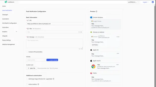 Pushfalcons screenshot