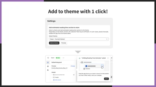 UR:Blog Reading Time Estimator screenshot