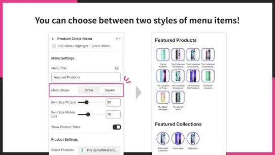 UR: Menu Highlight｜Circle Menu screenshot