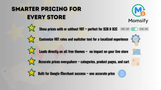 Momsify ‑ VAT Switcher screenshot