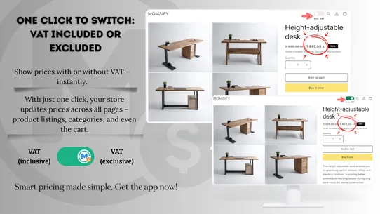 Momsify ‑ VAT Switcher screenshot
