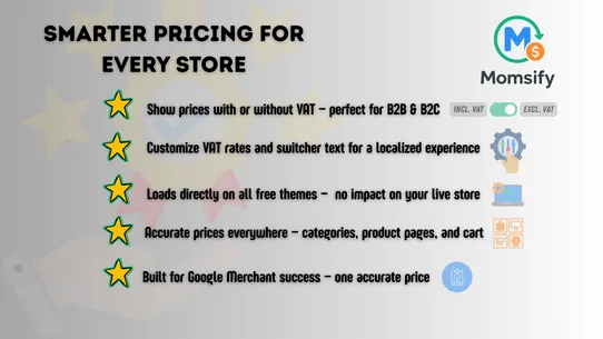 Momsify ‑ VAT Switcher screenshot