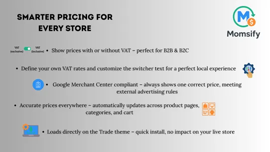 Momsify ‑ VAT Switcher screenshot