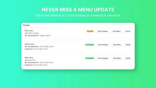 Baselayer Menu Scheduler screenshot