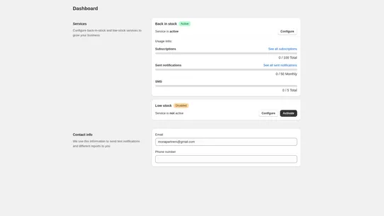 Alert&#39;em: Customer alerts screenshot