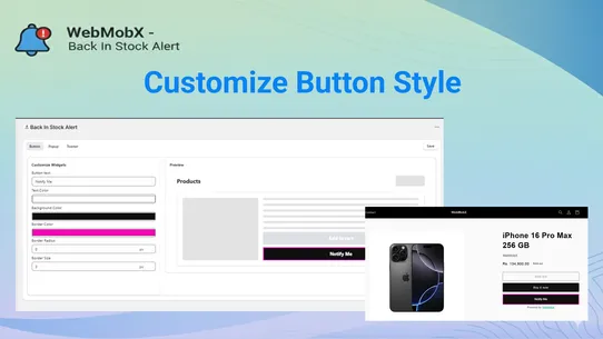 WebMobX ‑ Back In Stock Alert screenshot