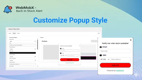 WebMobX ‑ Back In Stock Alert screenshot