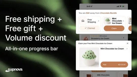 upnova ‑ Bundles, Cart Upsell screenshot