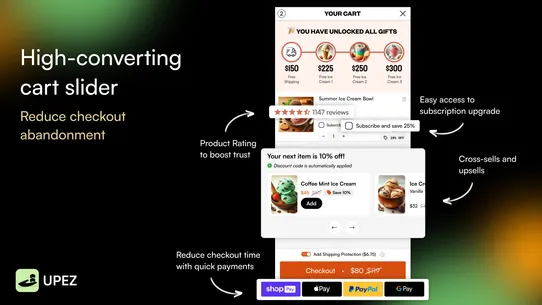 UPEZ ‑ All‑In‑One Cart Upsell screenshot