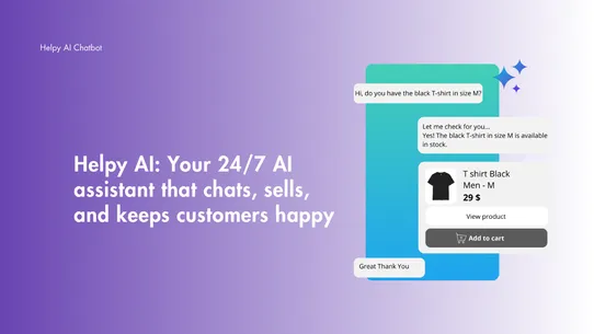 Helpy AI Chatbot and Live chat screenshot