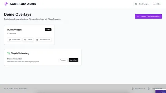 ACME‑Alerts screenshot