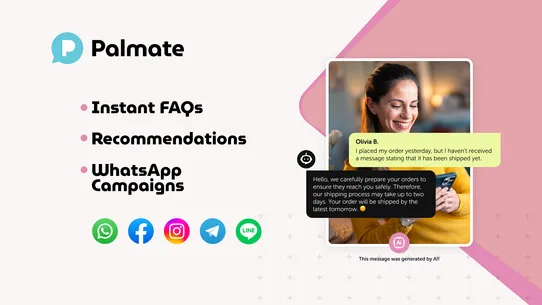 Palmate AI Chatbot &amp; Livechat screenshot