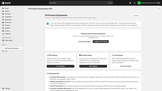 PS Product Datasheets PDF screenshot