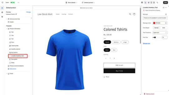 Bytes SmartStock Display screenshot