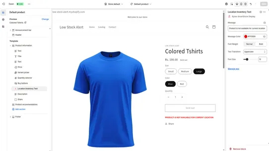 Bytes SmartStock Display screenshot