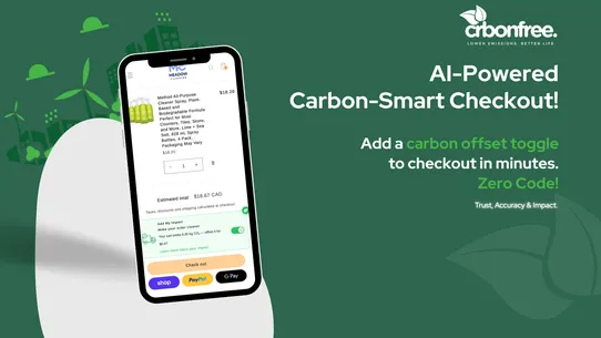 CrbonFree: AI Carbon Checkout screenshot