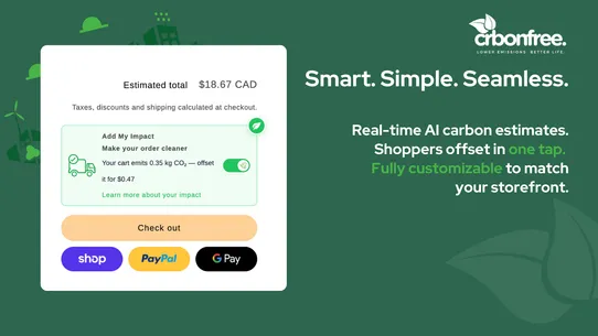 CrbonFree: AI Carbon Checkout screenshot