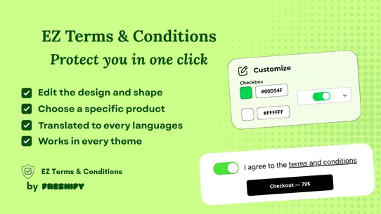EZ Terms &amp; Conditions Checkbox screenshot