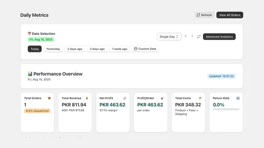 Financify: COD Profit Tracking screenshot