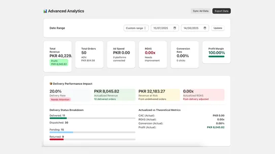 Financify: COD Profit Tracking screenshot