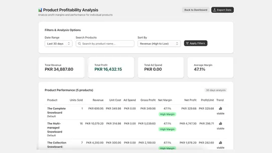 Financify: COD Profit Tracking screenshot