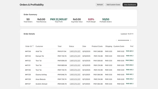 Financify: COD Profit Tracking screenshot