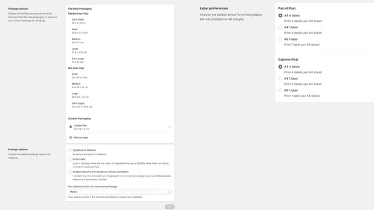 AusPost MyPost Business screenshot