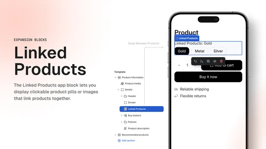 Linked Products screenshot