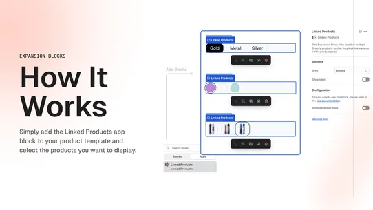 Linked Products screenshot