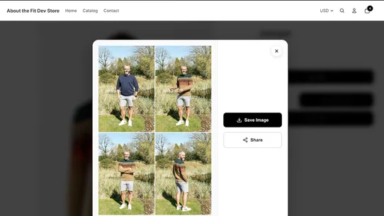About the Fit, AI Try‑on screenshot