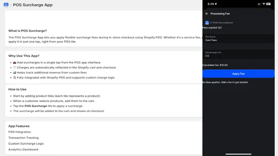 F: POS Fees Collection screenshot