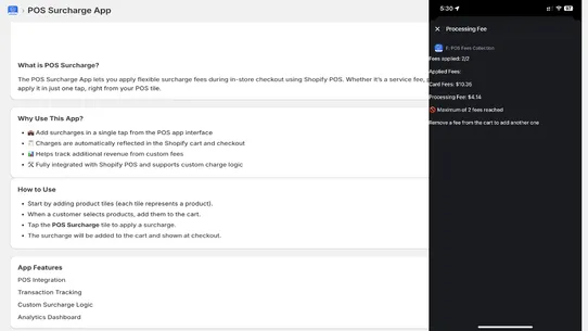 F: POS Fees Collection screenshot
