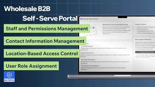 F: B2B Self Serve Portal screenshot