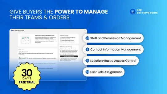 F: Self‑Serve B2B Portal screenshot